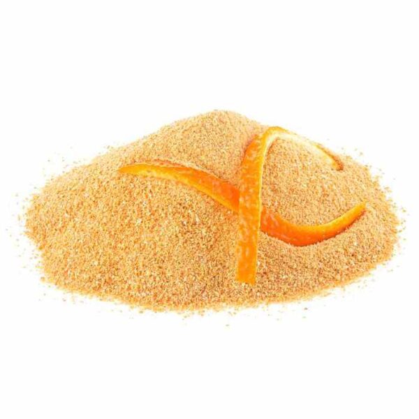 Cáscara de naranja en polvo